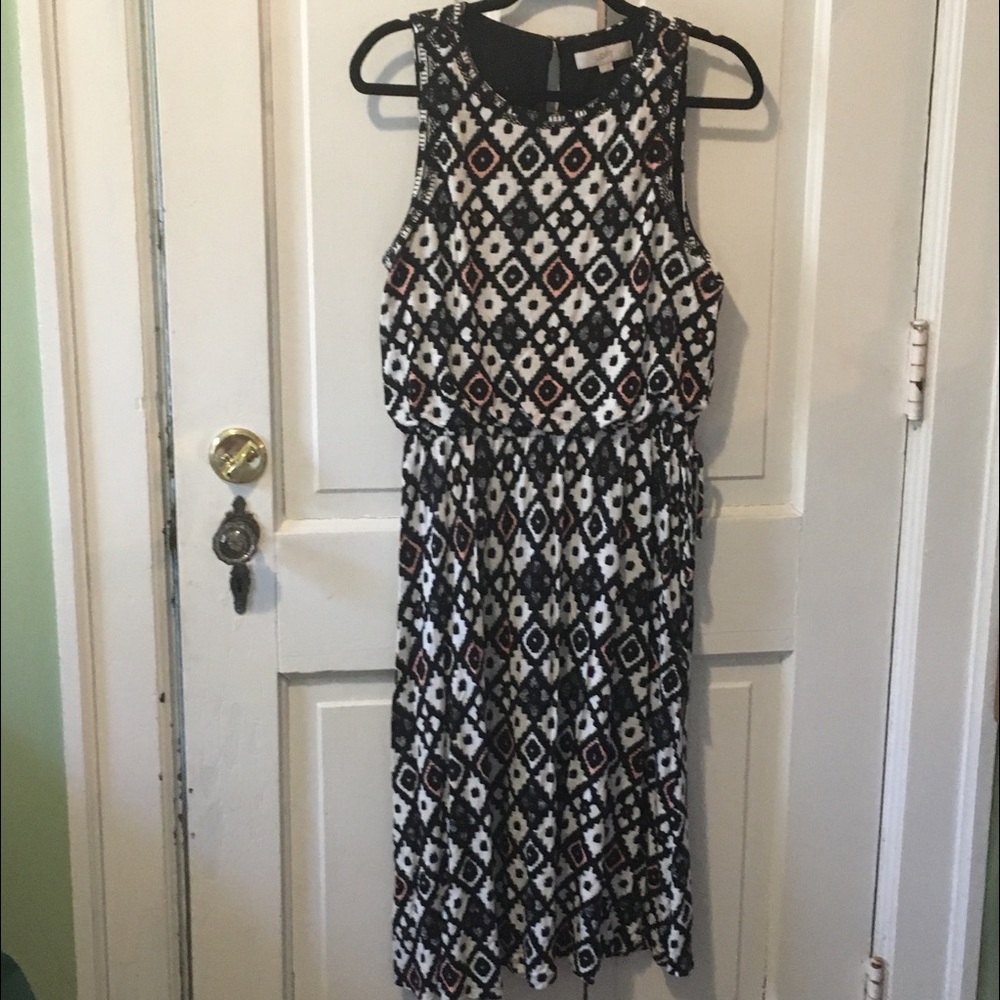 LOFT Multicolored Knit Dress.  Large